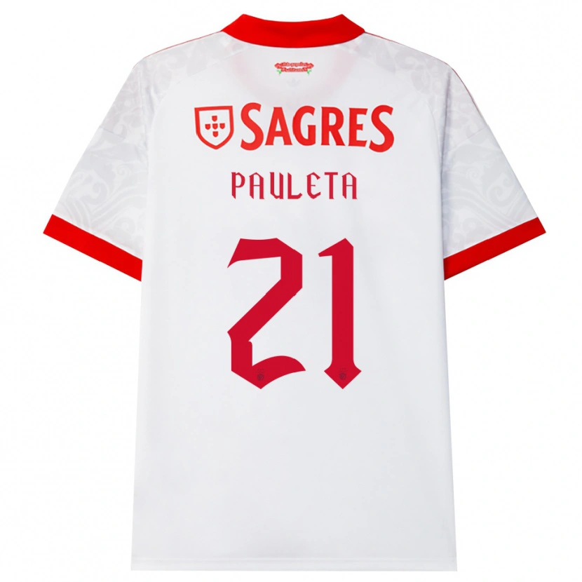Danxen Bambino Maglia Pauleta #21 Bianco Rosso Giallo Kit Gara Away 2026/27 Maglietta