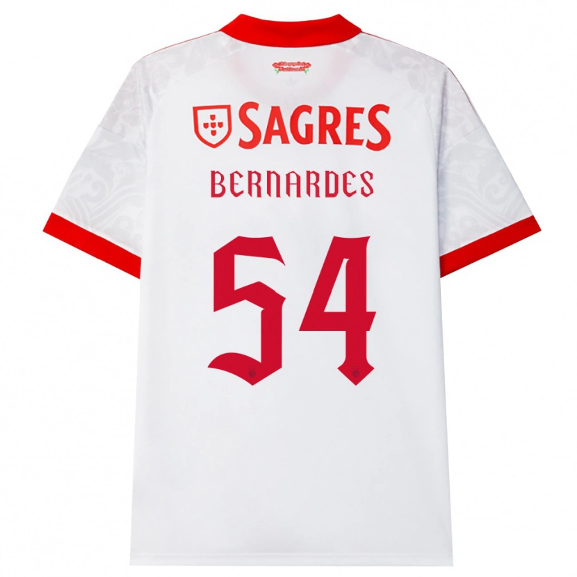 Danxen Bambino Maglia Francisco Bernardes De Freitas Neto #54 Bianco Rosso Giallo Kit Gara Away 2026/27 Maglietta