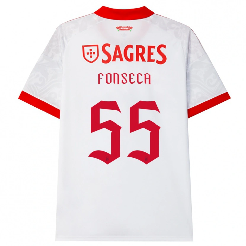 Danxen Bambino Maglia João Fonseca #55 Bianco Rosso Giallo Kit Gara Away 2026/27 Maglietta