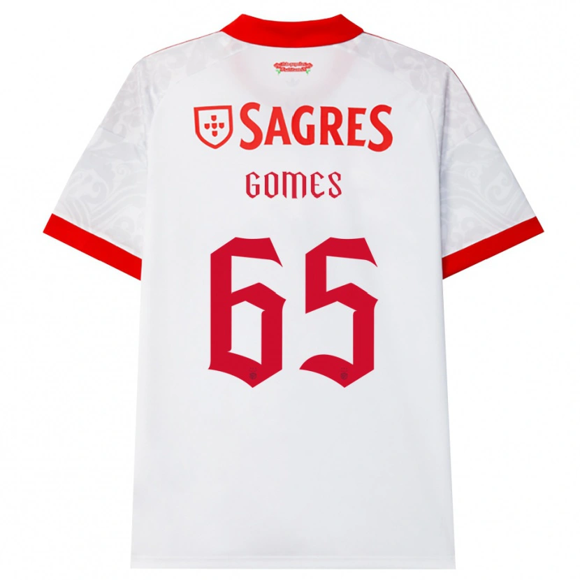 Danxen Bambino Maglia André Gomes #65 Bianco Rosso Giallo Kit Gara Away 2026/27 Maglietta