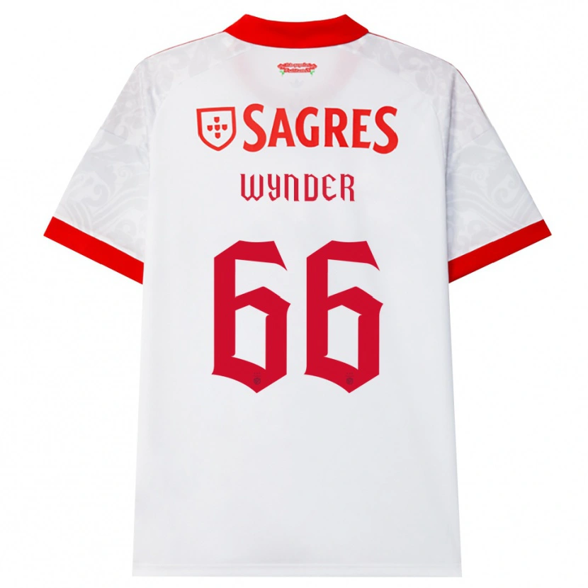Danxen Bambino Maglia Joshua Wynder #66 Bianco Rosso Giallo Kit Gara Away 2026/27 Maglietta