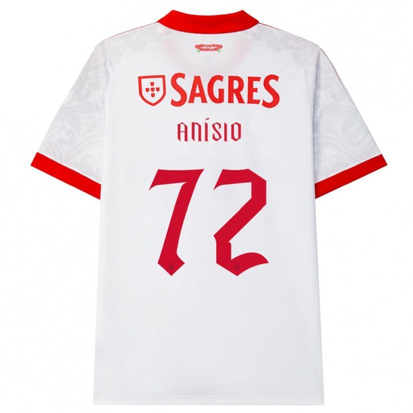 Danxen Bambino Maglia Anísio Cabral #72 Bianco Rosso Giallo Kit Gara Away 2026/27 Maglietta