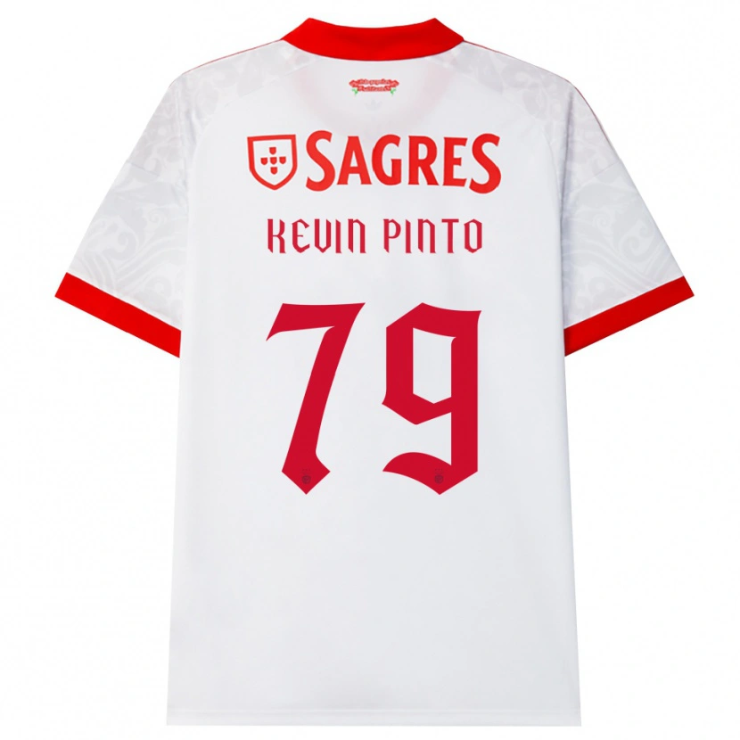 Danxen Bambino Maglia Kevin Pinto #79 Bianco Rosso Giallo Kit Gara Away 2026/27 Maglietta