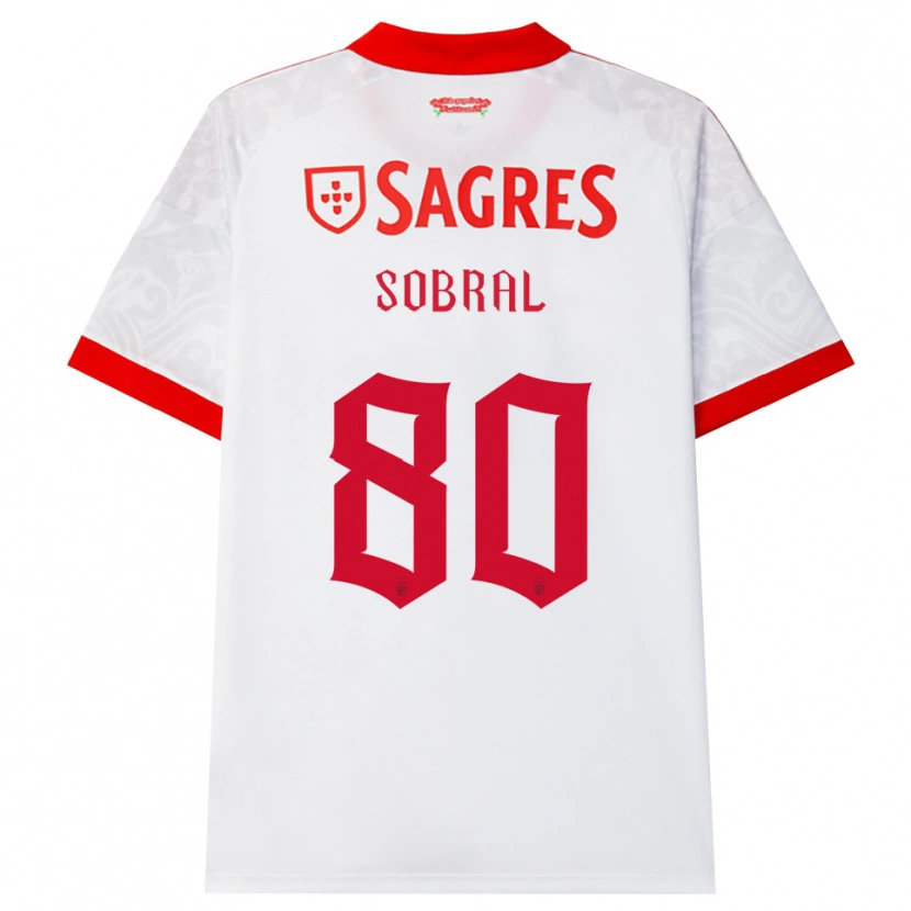 Danxen Bambino Maglia Gonçalo Da Silva #80 Bianco Rosso Giallo Kit Gara Away 2026/27 Maglietta