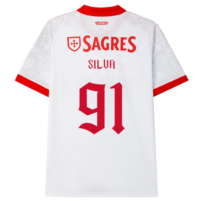 Danxen Bambino Maglia Francisco Silva #91 Bianco Rosso Giallo Kit Gara Away 2026/27 Maglietta