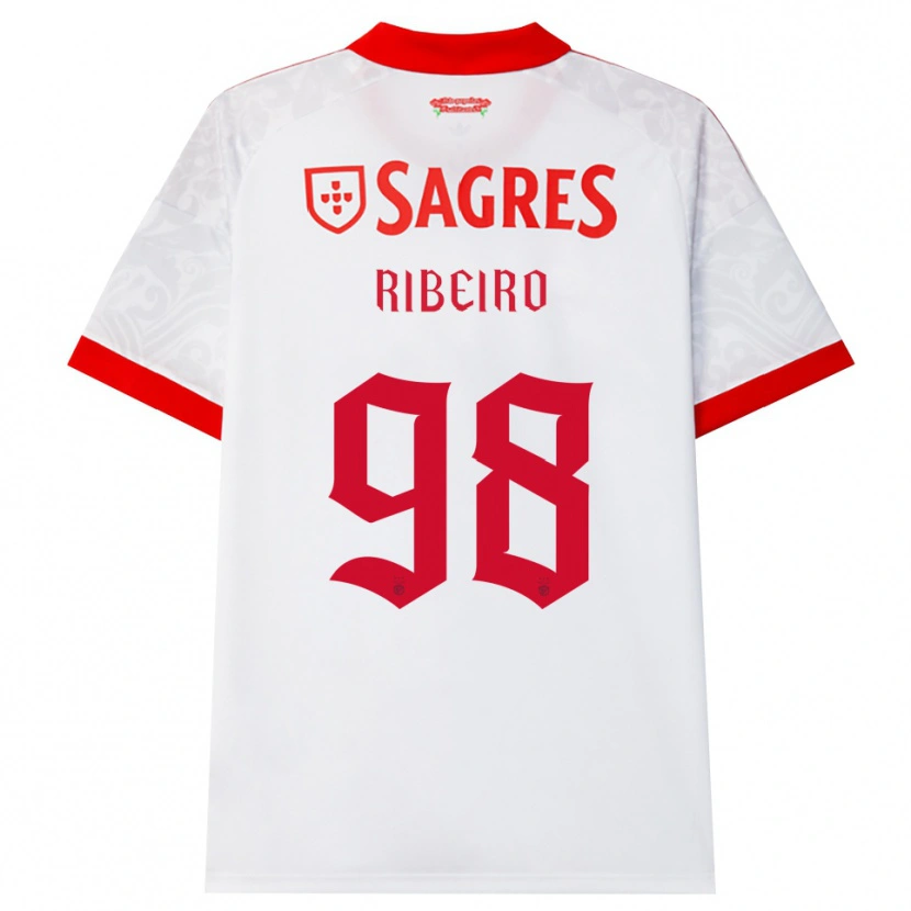Danxen Bambino Maglia Ricardo Ribeiro #98 Bianco Rosso Giallo Kit Gara Away 2026/27 Maglietta