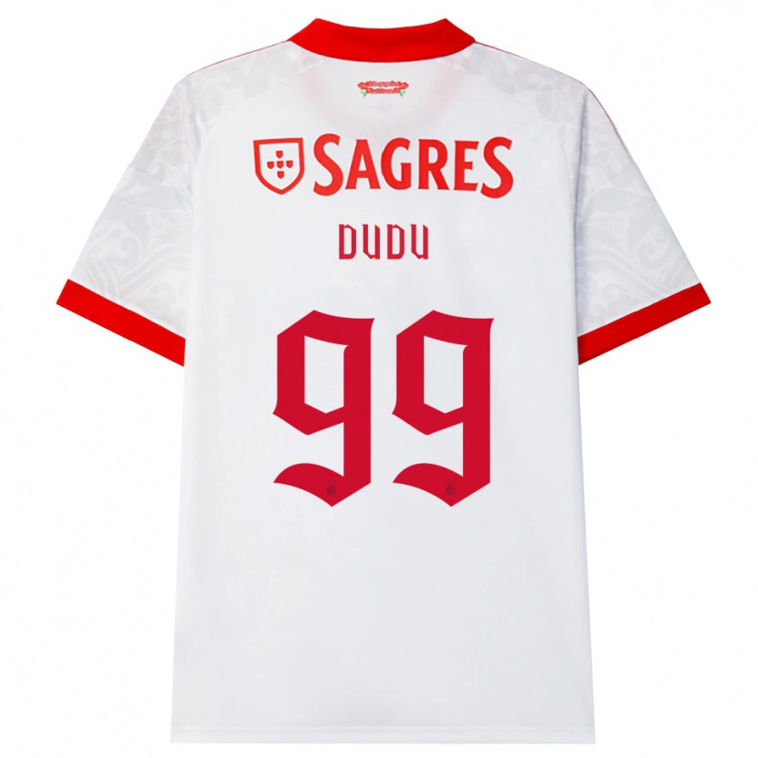 Danxen Bambino Maglia Dudu #99 Bianco Rosso Giallo Kit Gara Away 2026/27 Maglietta