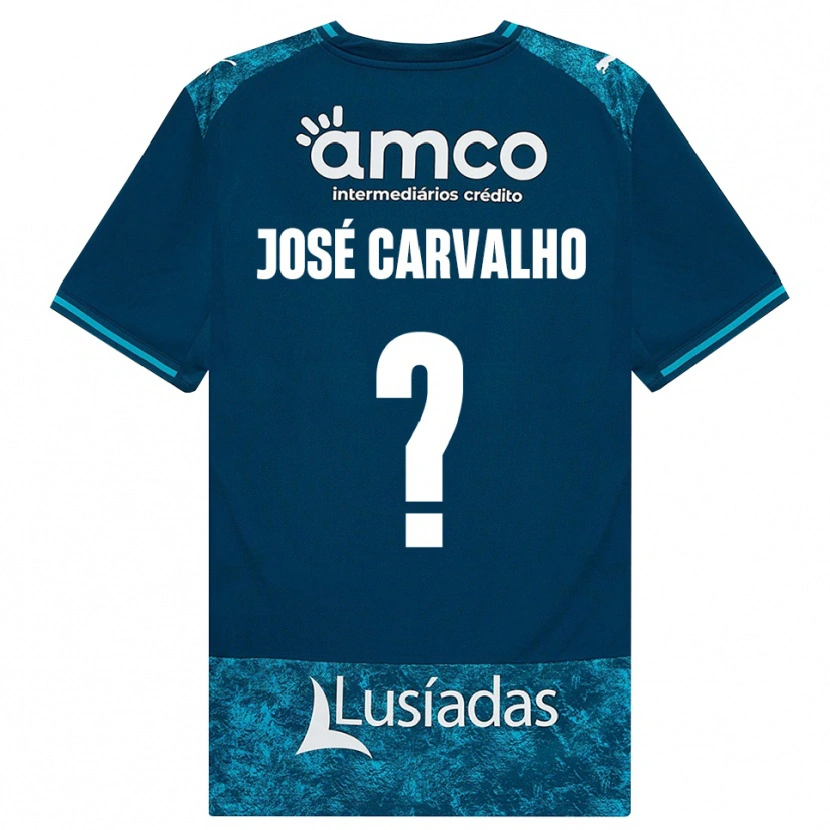 Danxen Bambino Maglia José Carvalho #0 Grigioardesiascuro Verdeacqua Kit Gara Away 2026/27 Maglietta