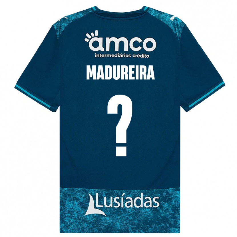 Danxen Bambino Maglia João Madureira #0 Grigioardesiascuro Verdeacqua Kit Gara Away 2026/27 Maglietta