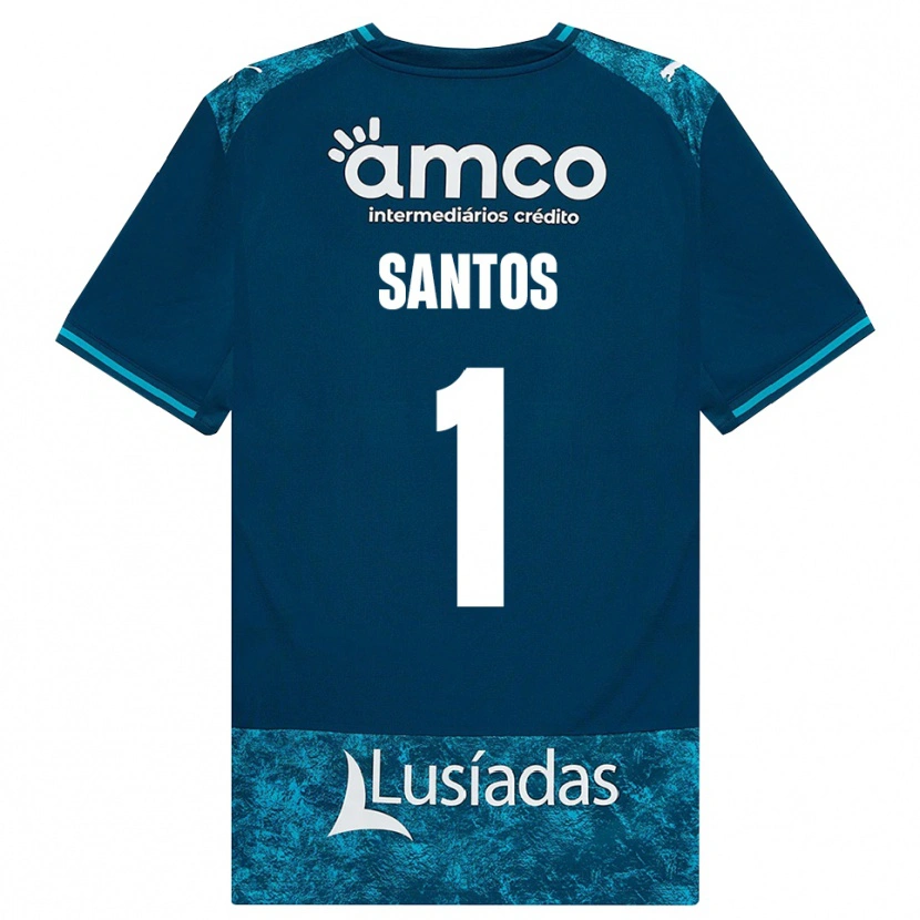 Danxen Bambino Maglia Matheus Santos #1 Grigioardesiascuro Verdeacqua Kit Gara Away 2026/27 Maglietta