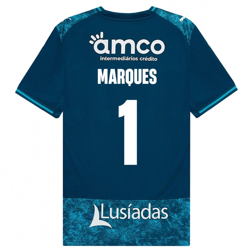 Danxen Bambino Maglia André Marques #1 Grigioardesiascuro Verdeacqua Kit Gara Away 2026/27 Maglietta