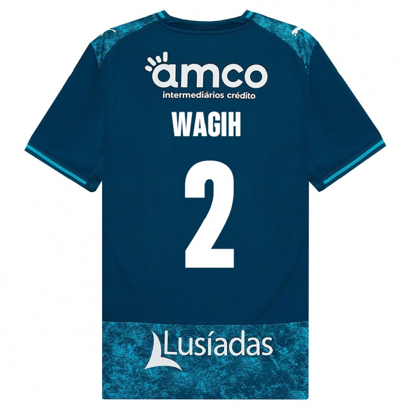 Danxen Bambino Maglia Youssef Wagih #2 Grigioardesiascuro Verdeacqua Kit Gara Away 2026/27 Maglietta