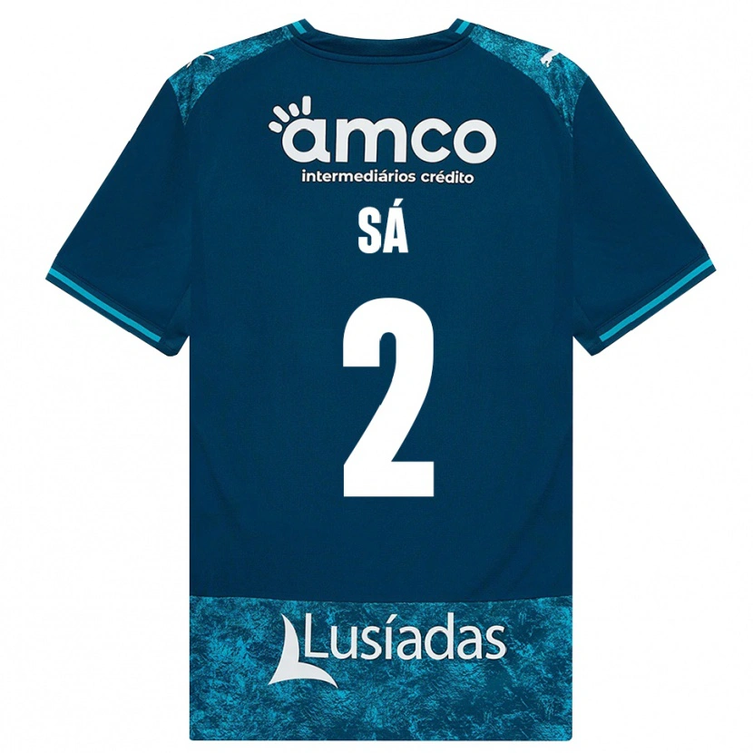 Danxen Bambino Maglia Henrique Sá #2 Grigioardesiascuro Verdeacqua Kit Gara Away 2026/27 Maglietta