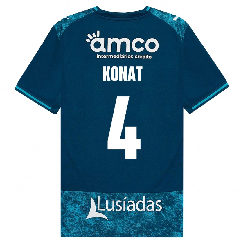 Danxen Bambino Maglia Katarzyna Konat #4 Grigioardesiascuro Verdeacqua Kit Gara Away 2026/27 Maglietta