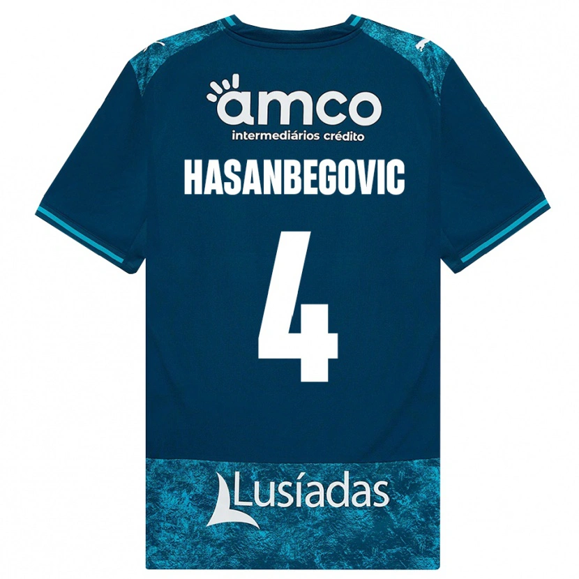 Danxen Bambino Maglia Melisa Hasanbegović #4 Grigioardesiascuro Verdeacqua Kit Gara Away 2026/27 Maglietta