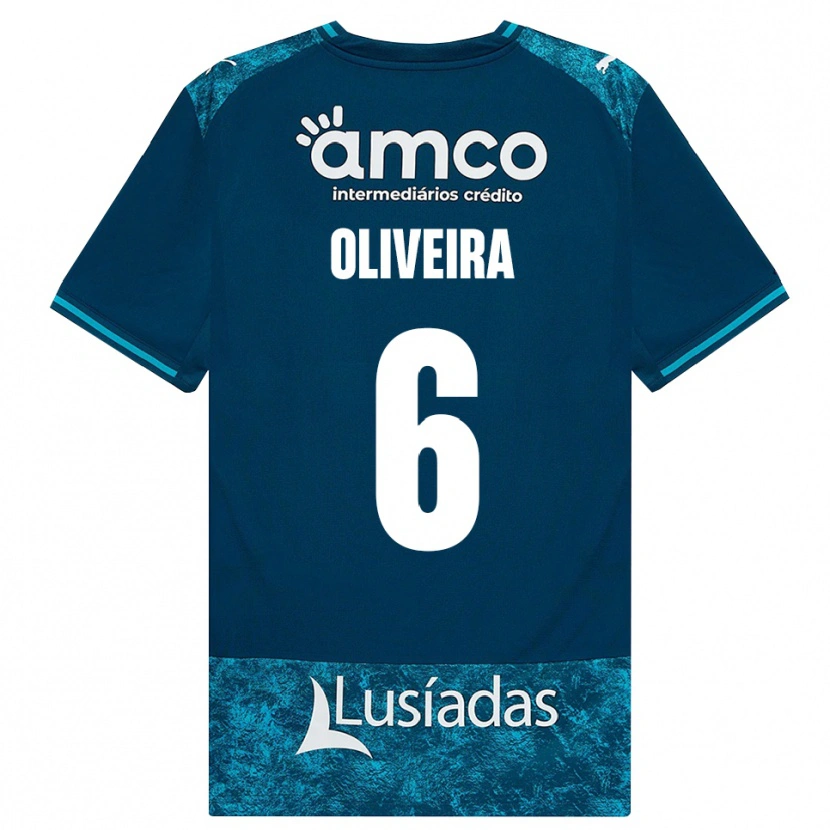 Danxen Bambino Maglia Afonso Oliveira #6 Grigioardesiascuro Verdeacqua Kit Gara Away 2026/27 Maglietta
