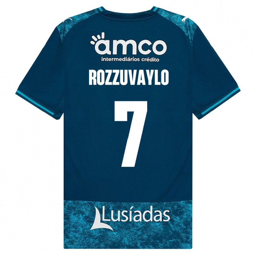 Danxen Bambino Maglia Dani Rozzuvaylo #7 Grigioardesiascuro Verdeacqua Kit Gara Away 2026/27 Maglietta