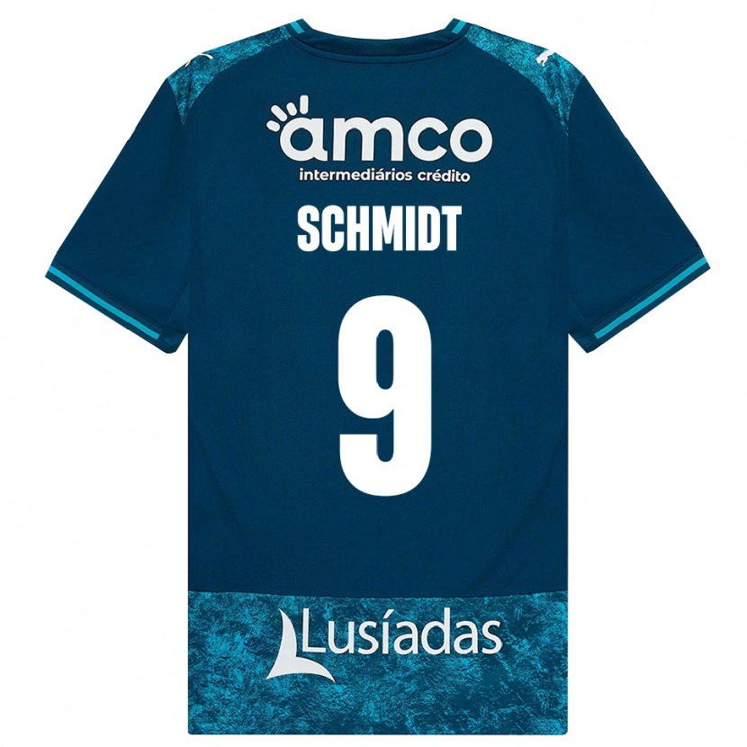 Danxen Bambino Maglia Malu Schmidt #9 Grigioardesiascuro Verdeacqua Kit Gara Away 2026/27 Maglietta