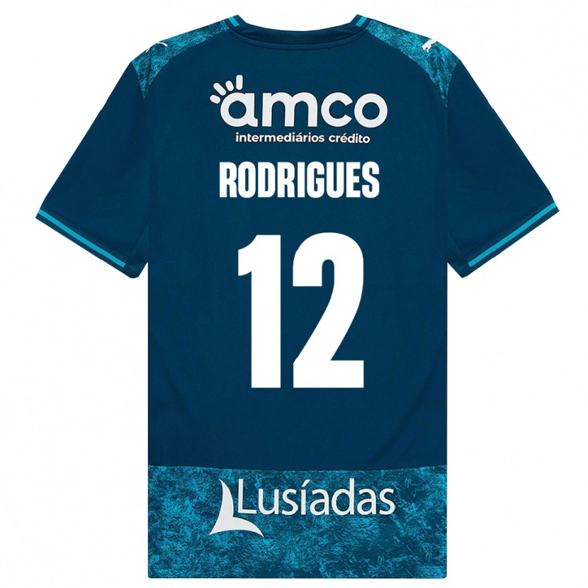 Danxen Bambino Maglia David Rodrigues #12 Grigioardesiascuro Verdeacqua Kit Gara Away 2026/27 Maglietta