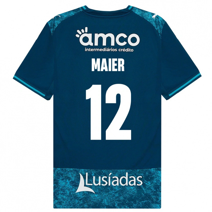 Danxen Bambino Maglia Merse Maier #12 Grigioardesiascuro Verdeacqua Kit Gara Away 2026/27 Maglietta