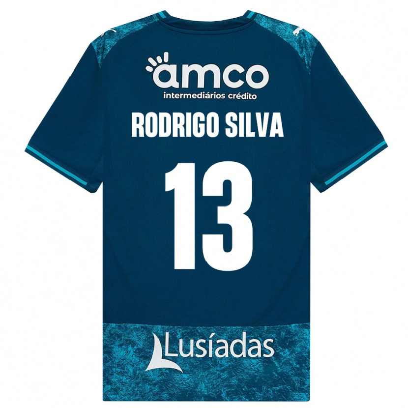 Danxen Bambino Maglia Rodrigo Silva #13 Grigioardesiascuro Verdeacqua Kit Gara Away 2026/27 Maglietta