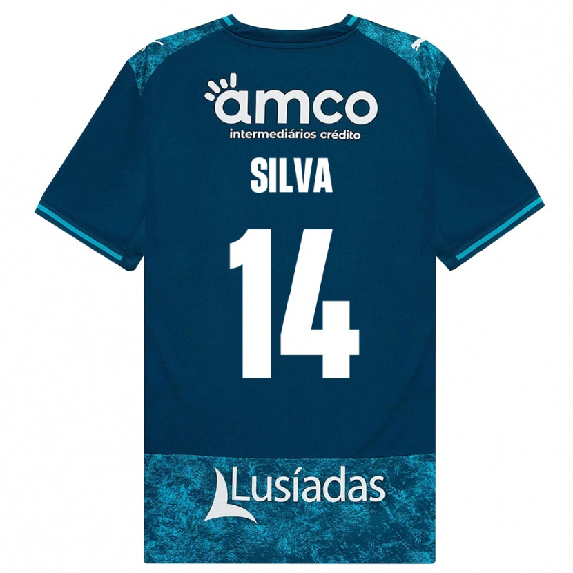 Danxen Bambino Maglia Dolores Silva #14 Grigioardesiascuro Verdeacqua Kit Gara Away 2026/27 Maglietta