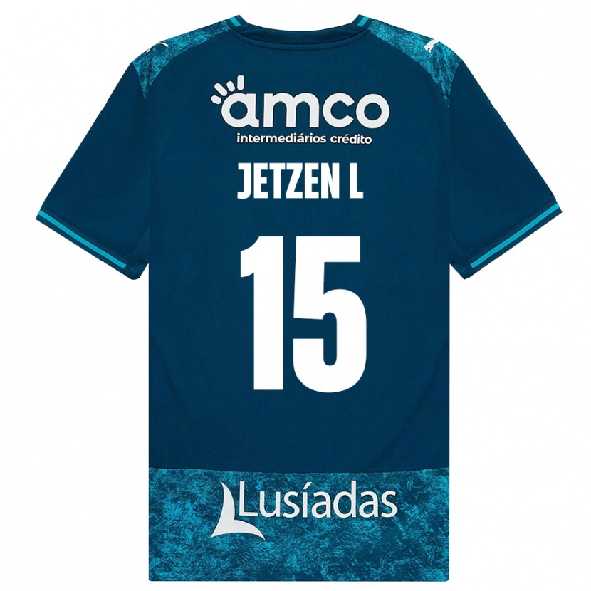 Danxen Bambino Maglia Jetzen Lopes #15 Grigioardesiascuro Verdeacqua Kit Gara Away 2026/27 Maglietta