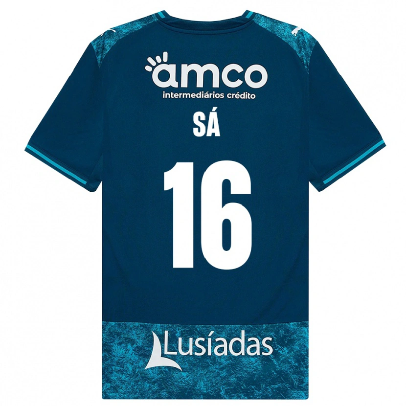 Danxen Bambino Maglia Alex Sá #16 Grigioardesiascuro Verdeacqua Kit Gara Away 2026/27 Maglietta