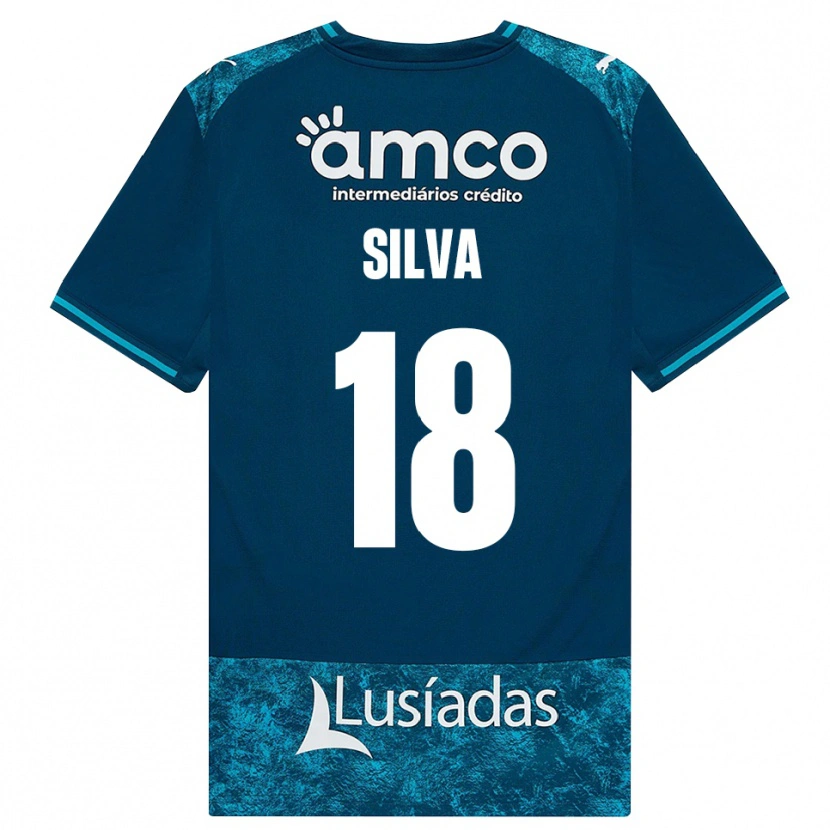 Danxen Bambino Maglia Dani Silva #18 Grigioardesiascuro Verdeacqua Kit Gara Away 2026/27 Maglietta