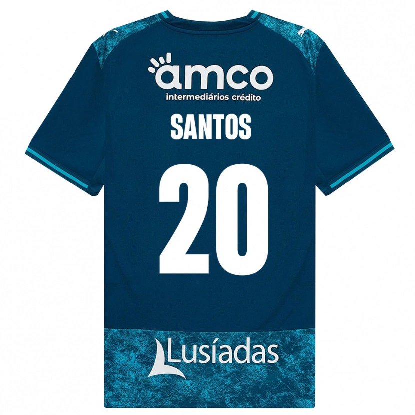 Danxen Bambino Maglia Lourenço Santos #20 Grigioardesiascuro Verdeacqua Kit Gara Away 2026/27 Maglietta