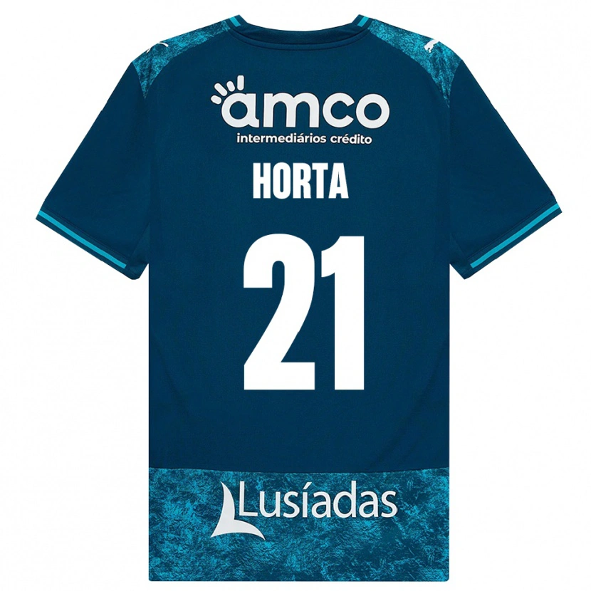 Danxen Bambino Maglia Ricardo Horta #21 Grigioardesiascuro Verdeacqua Kit Gara Away 2026/27 Maglietta