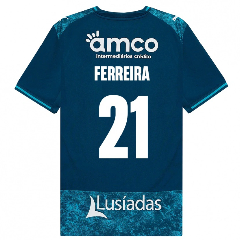 Danxen Bambino Maglia Ana Carolina Ferreira #21 Grigioardesiascuro Verdeacqua Kit Gara Away 2026/27 Maglietta