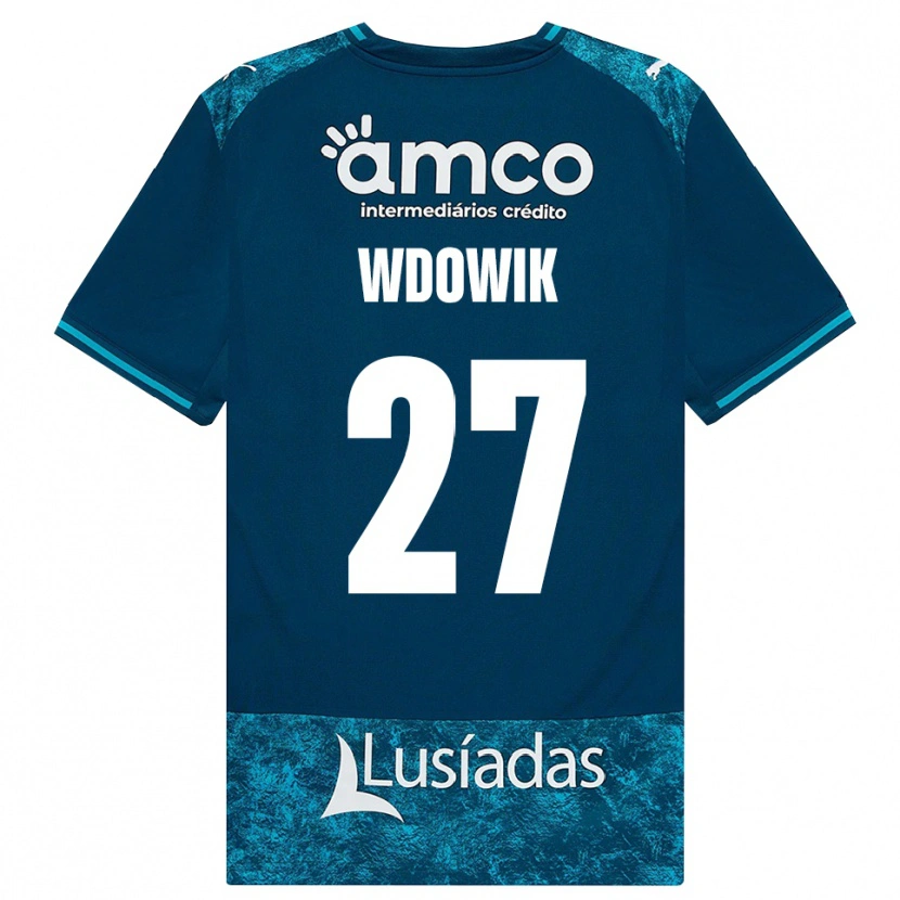 Danxen Bambino Maglia Bartlomiej Wdowik #27 Grigioardesiascuro Verdeacqua Kit Gara Away 2026/27 Maglietta