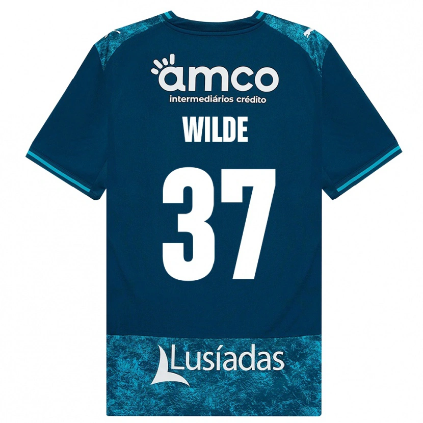 Danxen Bambino Maglia Manjou Wilde #37 Grigioardesiascuro Verdeacqua Kit Gara Away 2026/27 Maglietta