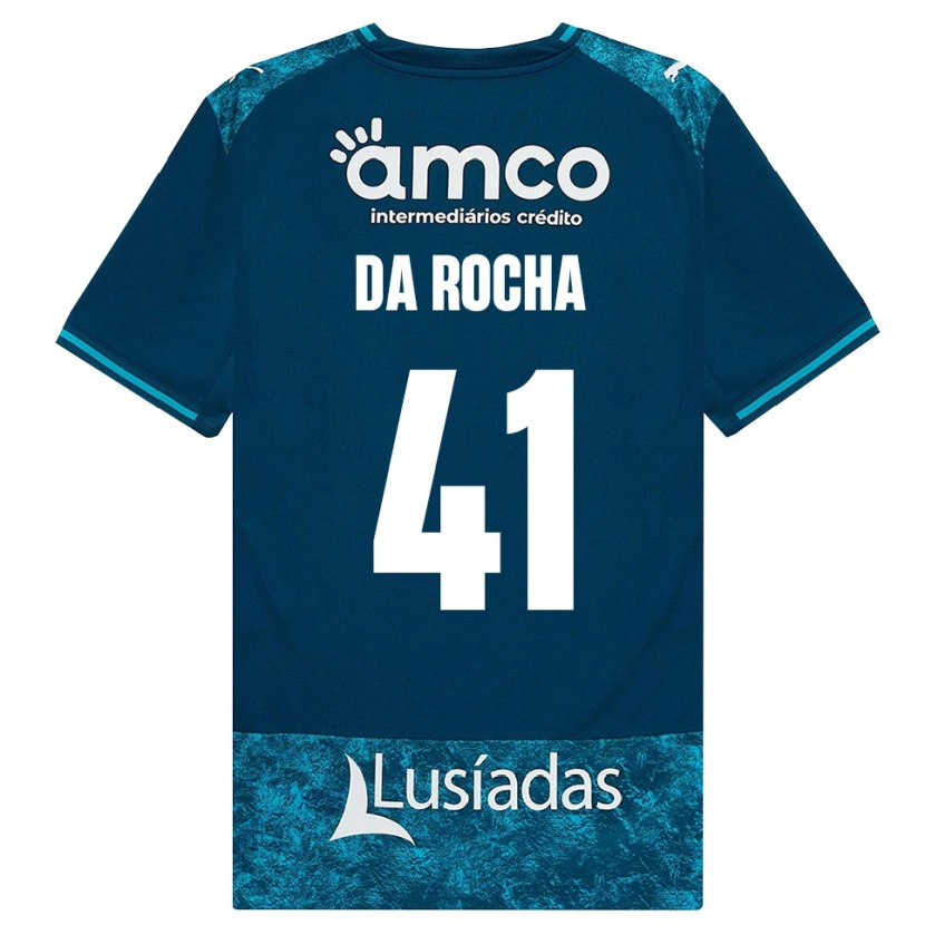 Danxen Bambino Maglia Yanis Da Rocha #41 Grigioardesiascuro Verdeacqua Kit Gara Away 2026/27 Maglietta