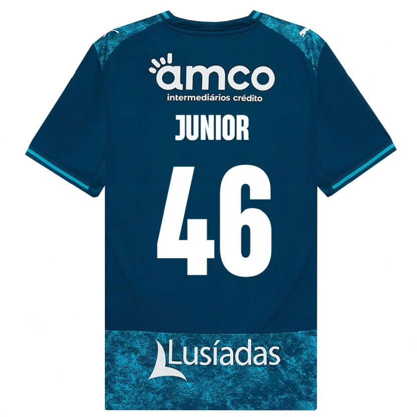 Danxen Bambino Maglia Mário Junior #46 Grigioardesiascuro Verdeacqua Kit Gara Away 2026/27 Maglietta
