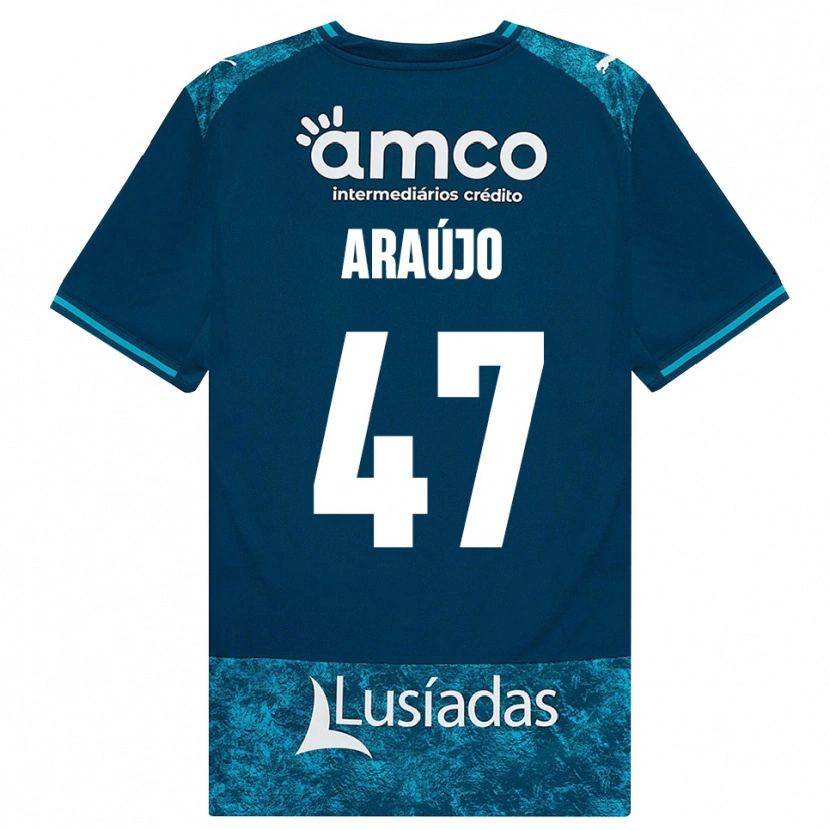Danxen Bambino Maglia Matheus Araújo #47 Grigioardesiascuro Verdeacqua Kit Gara Away 2026/27 Maglietta