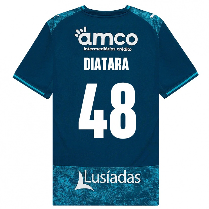 Danxen Bambino Maglia Samba Diatara #48 Grigioardesiascuro Verdeacqua Kit Gara Away 2026/27 Maglietta