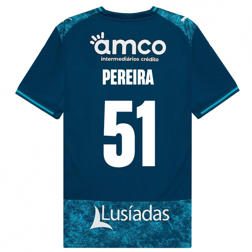 Danxen Bambino Maglia Evy Pereira #51 Grigioardesiascuro Verdeacqua Kit Gara Away 2026/27 Maglietta
