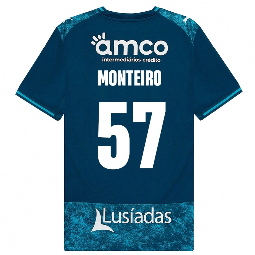 Danxen Bambino Maglia Jordan Monteiro #57 Grigioardesiascuro Verdeacqua Kit Gara Away 2026/27 Maglietta