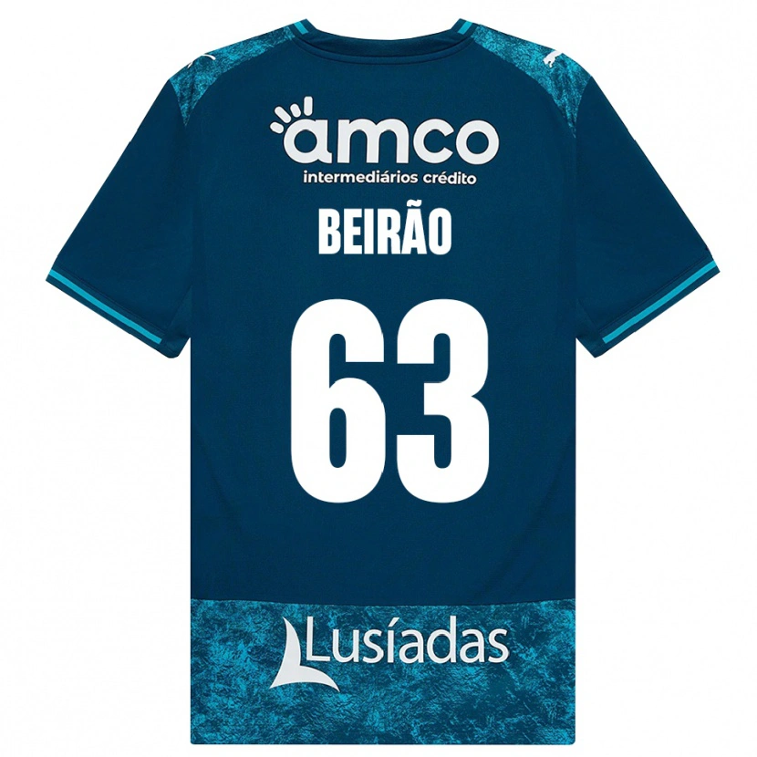 Danxen Bambino Maglia Rodrigo Beirão #63 Grigioardesiascuro Verdeacqua Kit Gara Away 2026/27 Maglietta