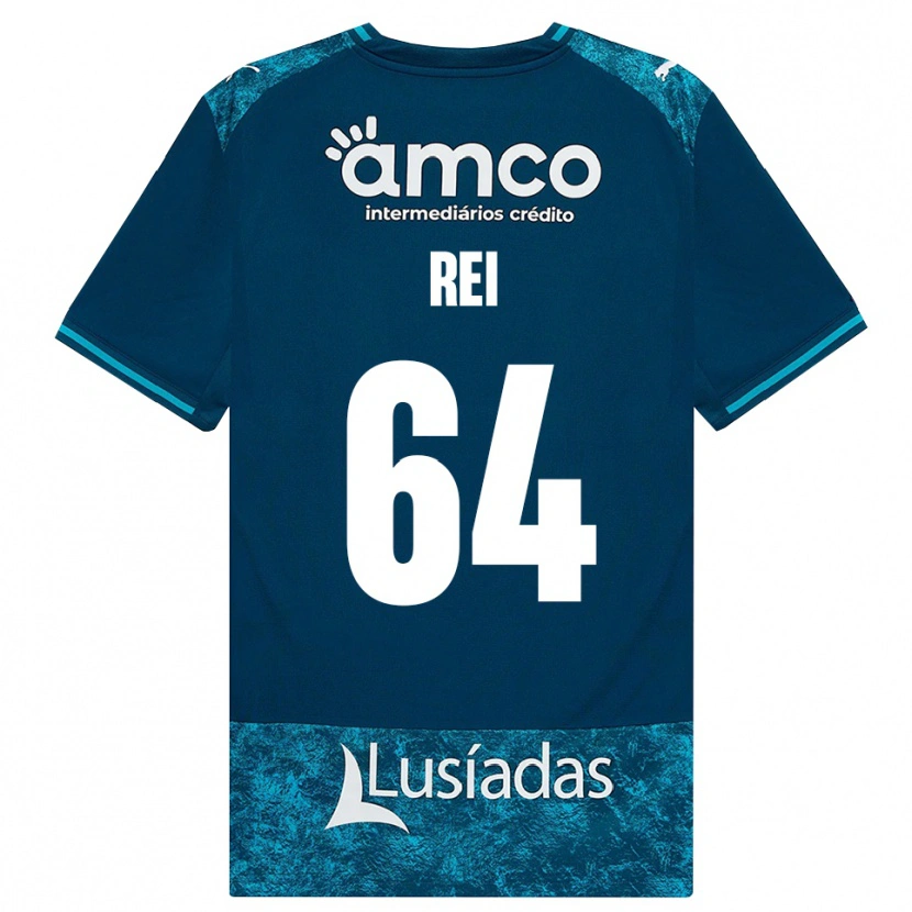 Danxen Bambino Maglia Ricardo Rei #64 Grigioardesiascuro Verdeacqua Kit Gara Away 2026/27 Maglietta