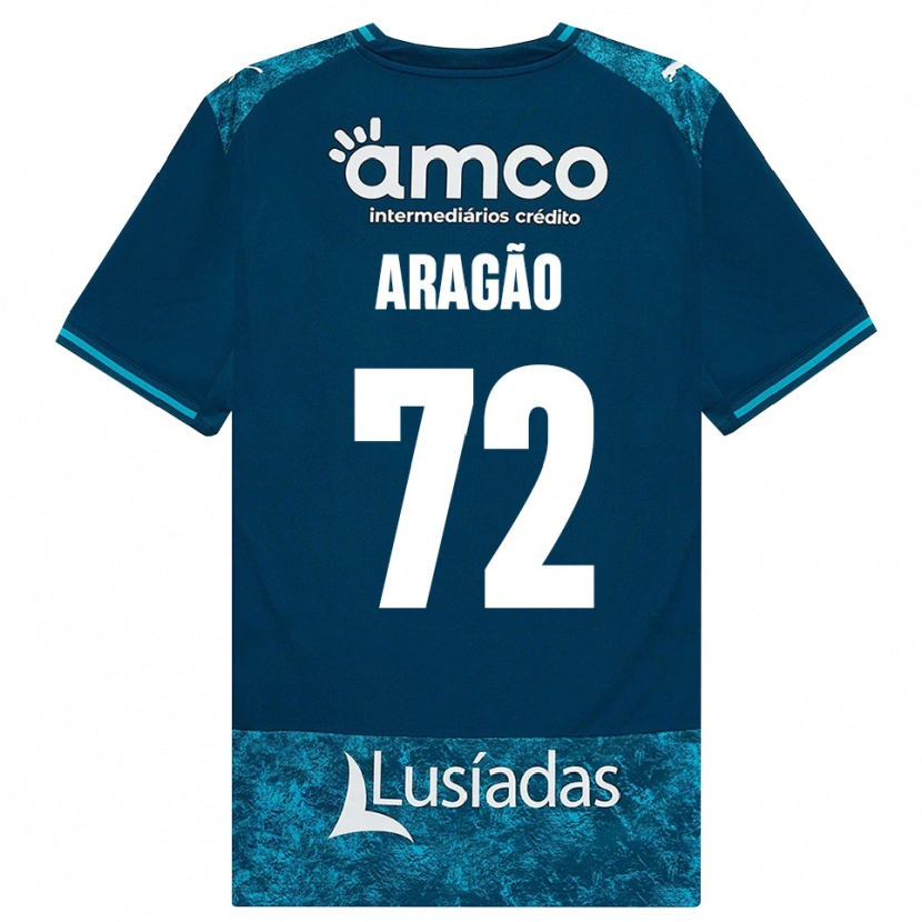 Danxen Bambino Maglia João Aragão #72 Grigioardesiascuro Verdeacqua Kit Gara Away 2026/27 Maglietta