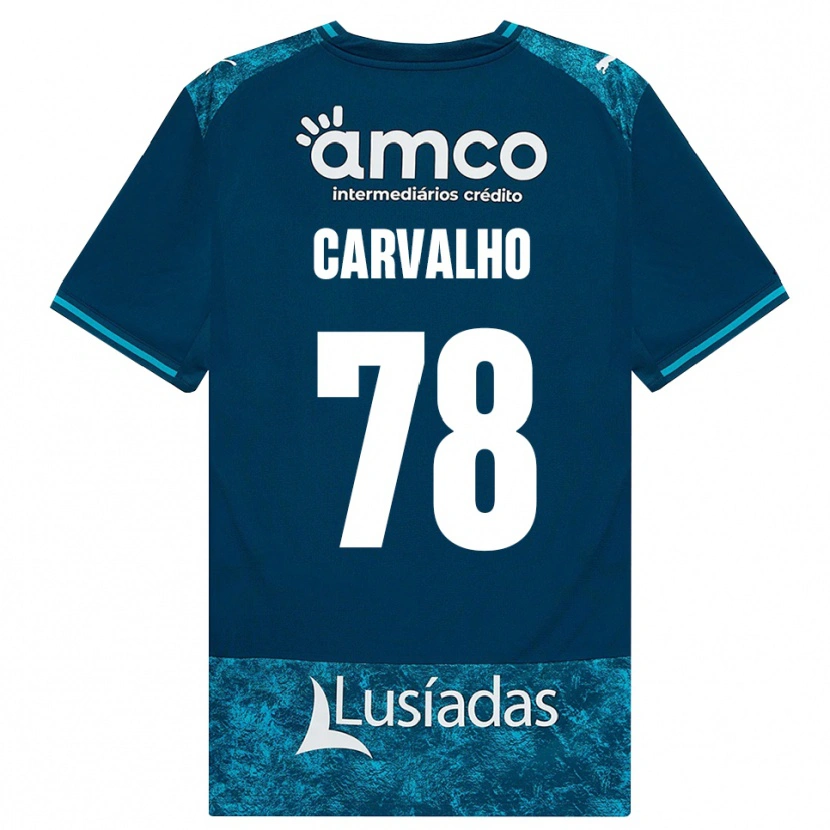 Danxen Bambino Maglia João Carvalho #78 Grigioardesiascuro Verdeacqua Kit Gara Away 2026/27 Maglietta
