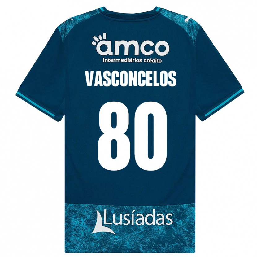 Danxen Bambino Maglia Vasconcelos #80 Grigioardesiascuro Verdeacqua Kit Gara Away 2026/27 Maglietta