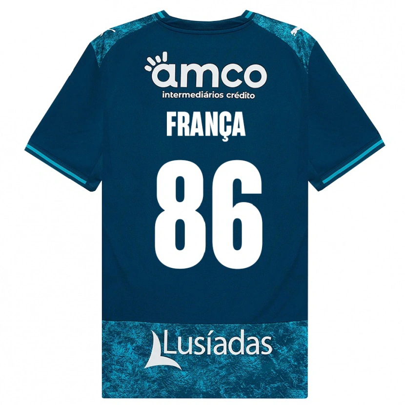 Danxen Bambino Maglia Francisco França #86 Grigioardesiascuro Verdeacqua Kit Gara Away 2026/27 Maglietta