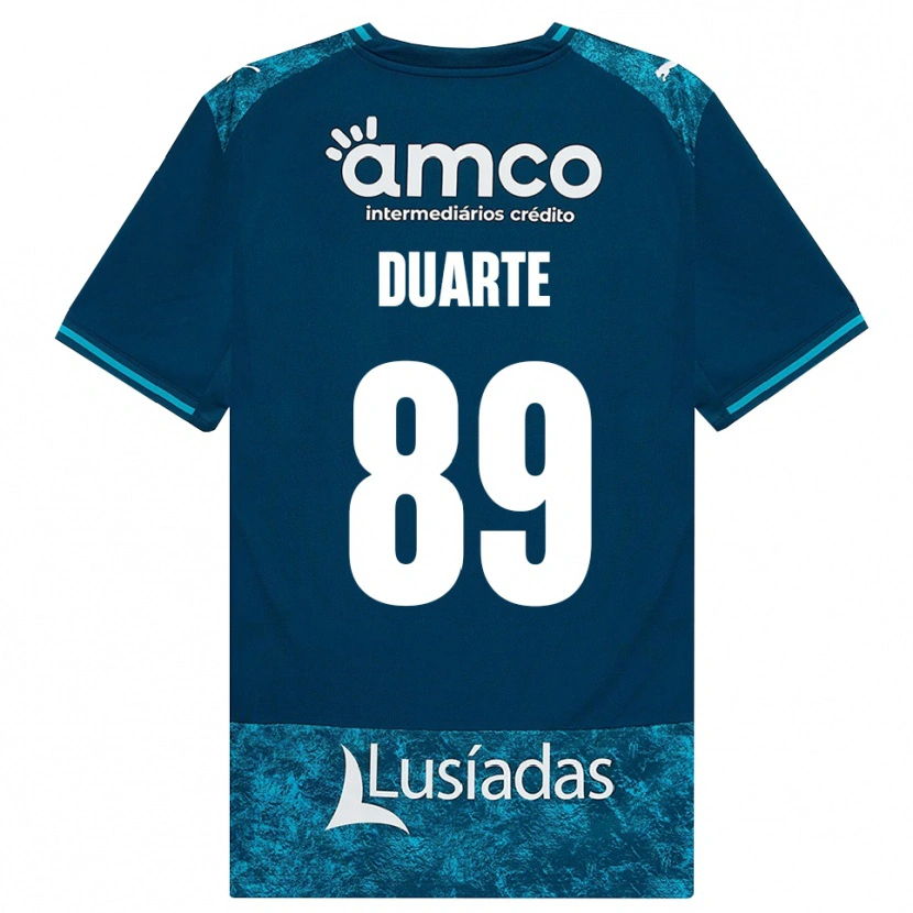 Danxen Bambino Maglia Afonso Duarte #89 Grigioardesiascuro Verdeacqua Kit Gara Away 2026/27 Maglietta