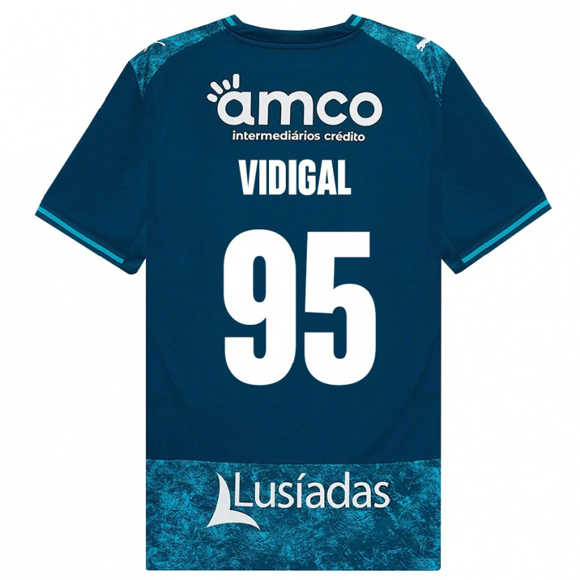 Danxen Bambino Maglia Sandro Vidigal #95 Grigioardesiascuro Verdeacqua Kit Gara Away 2026/27 Maglietta