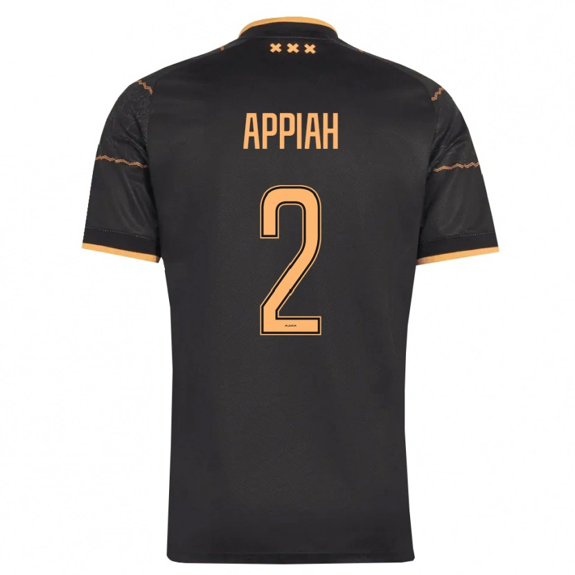 Danxen Bambino Maglia Avery Appiah #2 Nero Arancione Kit Gara Away 2026/27 Maglietta