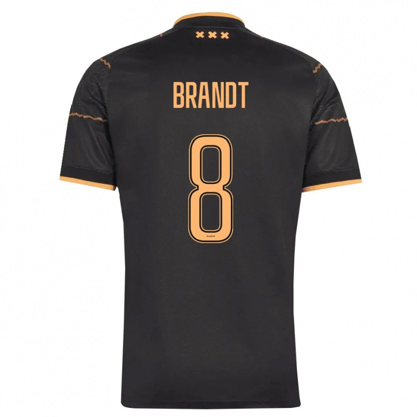 Danxen Bambino Maglia Julian Brandt #8 Nero Arancione Kit Gara Away 2026/27 Maglietta
